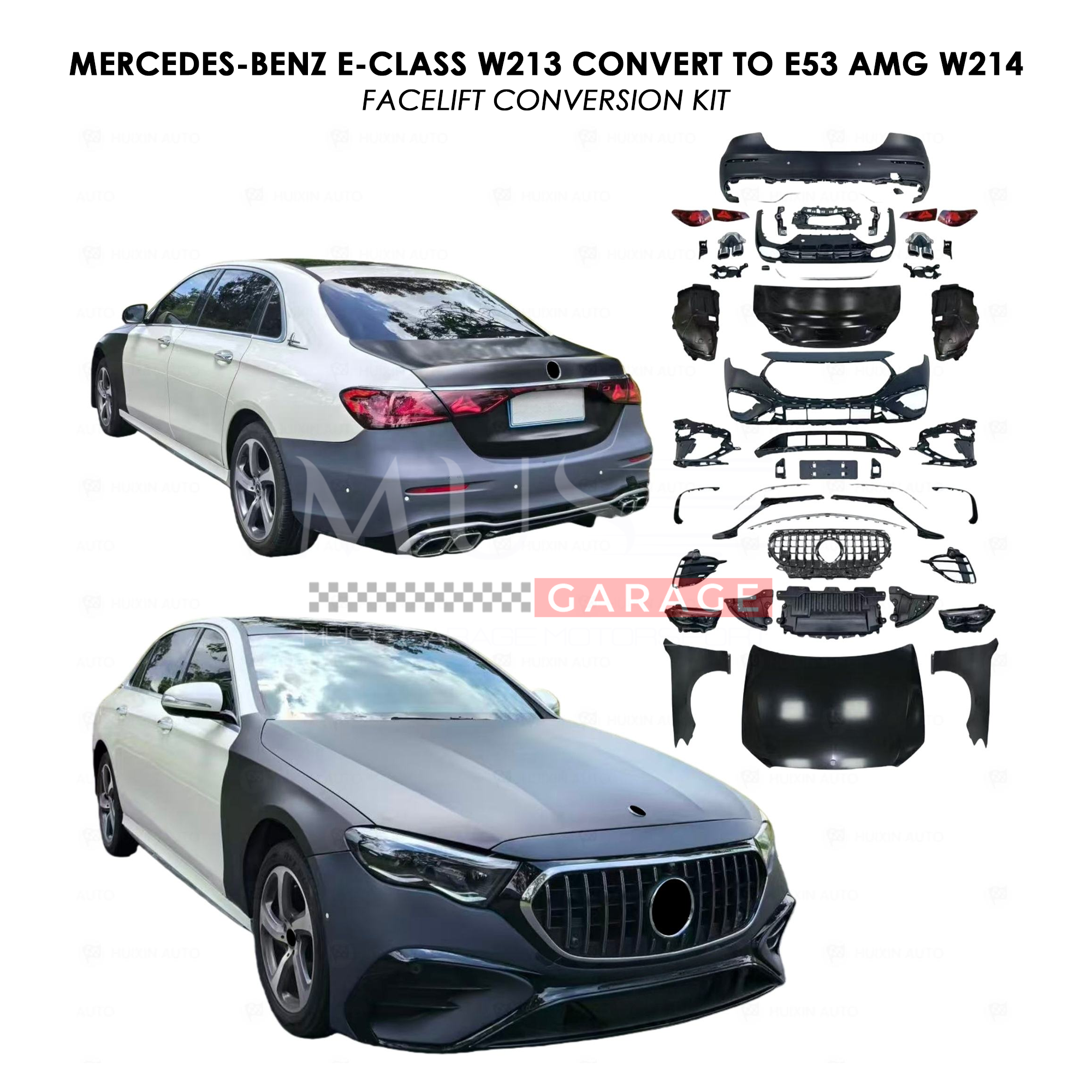 Mercedes-Benz E-Class W213 Convert to W214 E53 AMG Facelift Conversion Kit